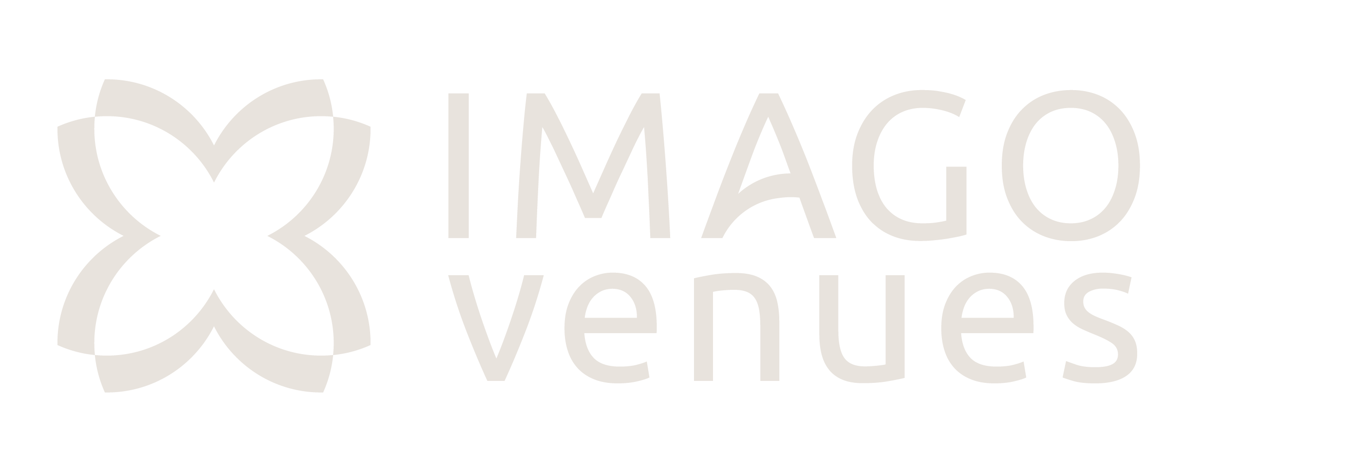 Imago Venues Horizontal Logo Pearl white transparent background